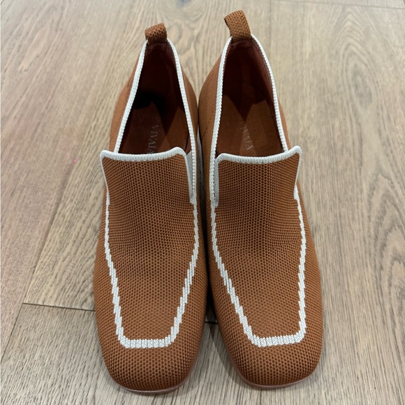 Vivaia Quinn Square-Toe Patterned Heels - 38.5 - Like New - Picture 2 of 7